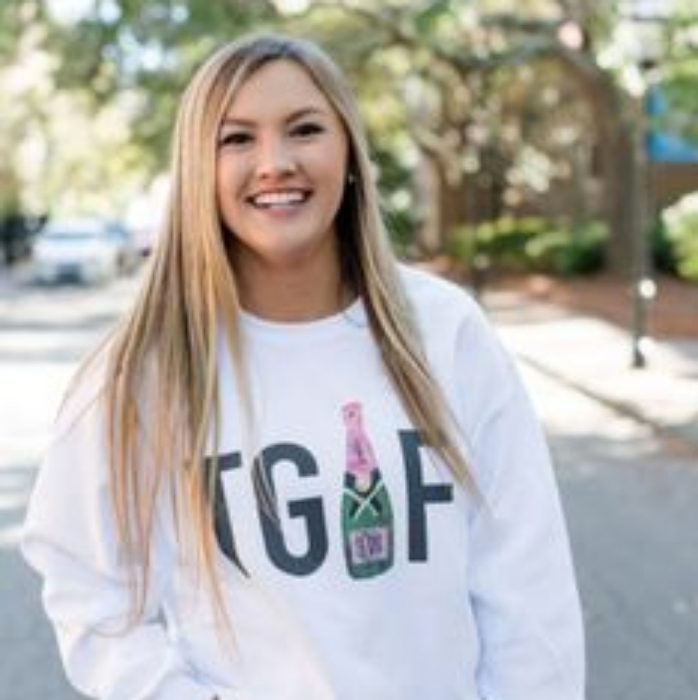 White Graphic Sweater